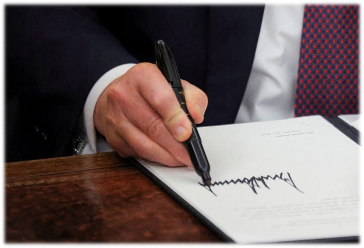 Trump signing order