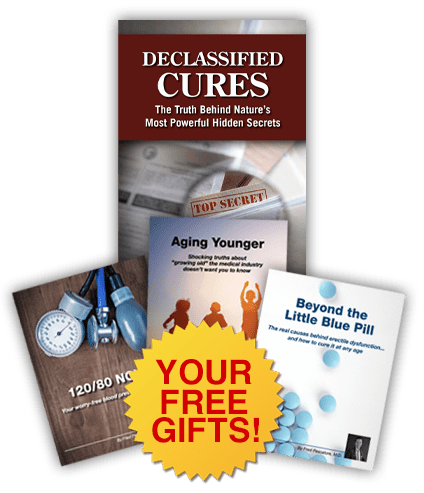 Declassified Cures, Beyond the Little Blue Pill, and Aging Younger free gifts