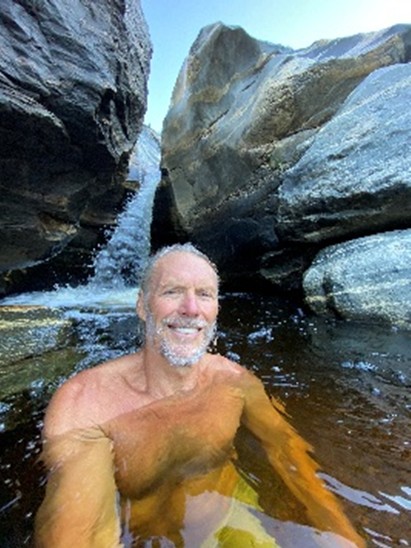 Dr Gerhauser swimming