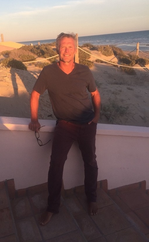 Dr Gerhauser at the beach