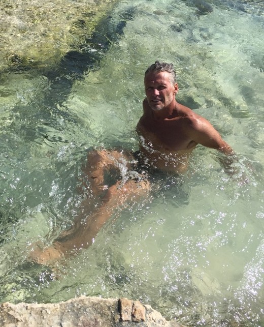 Dr Gerhauser swimming